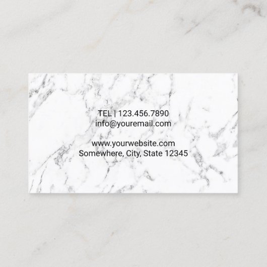 カイロプラクターカイロプラクティックスパインセラピー大理石 名刺 (裏面)