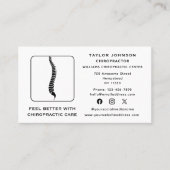 カイロプラクターカイロプラクティックタイポグラフィソーシャルメディア 名刺 (正面)