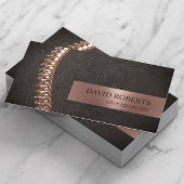 カイロプラクターカイロプラクティックバラ金ゴールドスパインレザー 名刺