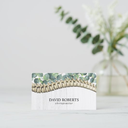 カイロプラクターカイロプラクティックヘルシー背骨セラピスト 名刺 (スタンド正面)