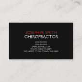 カイロプラクターカイロプラクティックヘルス名刺 名刺 (裏面)