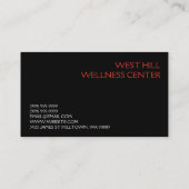 カイロプラクターカイロプラクティックヘルス名刺 名刺 (裏面)