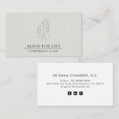 カイロプラクターカイロプラクティックミニマリスト名刺 名刺 (正面/裏面)