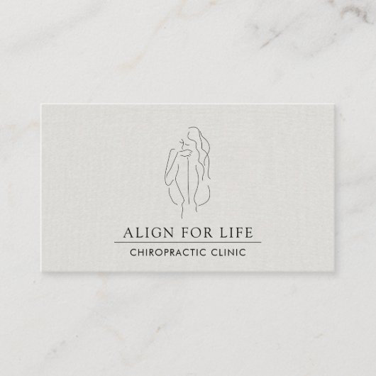 カイロプラクターカイロプラクティックミニマリスト名刺 名刺 (正面)