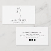 カイロプラクターカイロプラクティックミニマリスト名刺 名刺 (正面/裏面)
