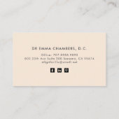 カイロプラクターカイロプラクティック名刺 名刺 (裏面)