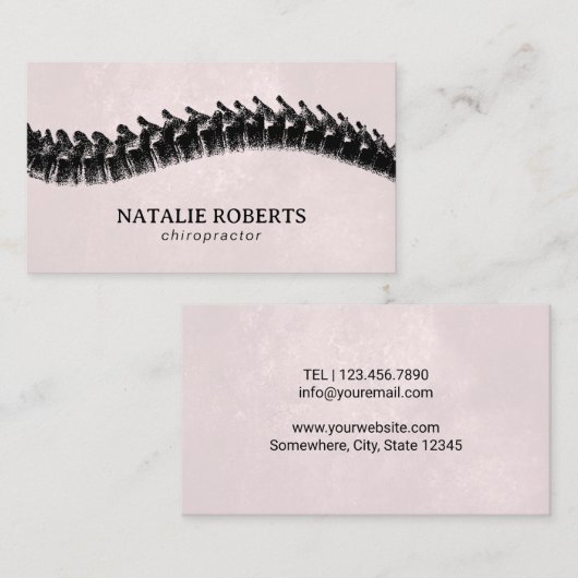 カイロプラクターカイロプラクティック脊椎セラピスト赤面 名刺 (正面/裏面)