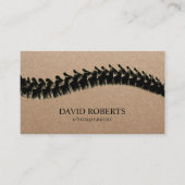 カイロプラクターカイロプラクティック脊椎セラピスト 素朴 名刺 (正面)