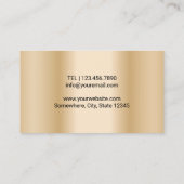 カイロプラクターカイロプラクティック脊椎セラピー金ゴールド 名刺 (裏面)