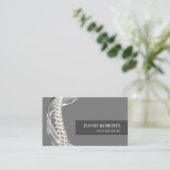 カイロプラクターカイロプラクティック脊椎調整ダーク 名刺 (スタンド正面)