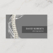 カイロプラクターカイロプラクティック脊椎調整ダーク 名刺 (正面)