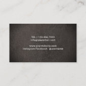 カイロプラクターカイロプラクティック金ゴールドスパインダークレザー 名刺 (裏面)