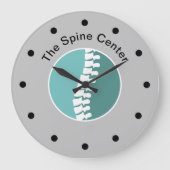 カイロプラクターカスタムオフィスウォールクロック ラージ壁時計 (正面)