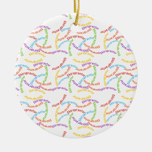 カイロプラクターカラフルワーディングシェルパブランケット セラミックオーナメント (正面)