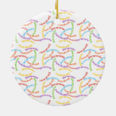 カイロプラクターカラフルワーディングシェルパブランケット セラミックオーナメント (裏面)
