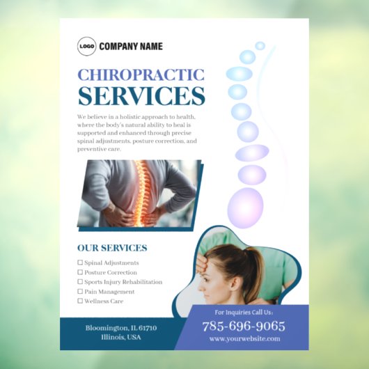 カイロプラクターサービスカスタムのウィンドウの固定 ウィンドウサイン (シート3)