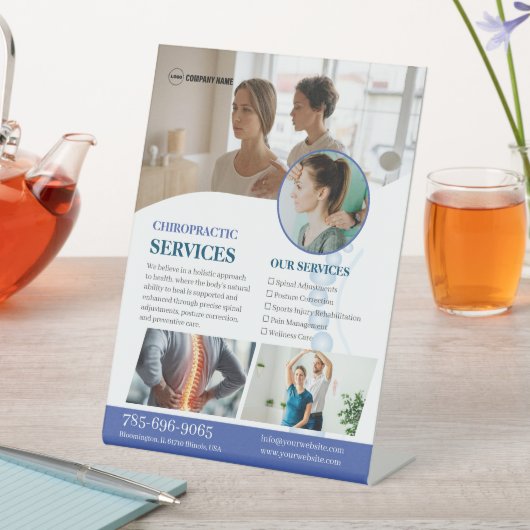 カイロプラクターサービスカスタムのペデスタル標識 台座サイン (インサイチュ)