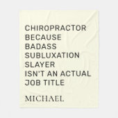 カイロプラクターシーズサブルクセンションスレイヤカスタムー フリースブランケット (正面)