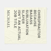 カイロプラクターシーズサブルクセンションスレイヤカスタムー フリースブランケット (正面(横))