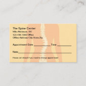 カイロプラクタースパインクリニック医療アポイントメントカード 予約カード (正面)