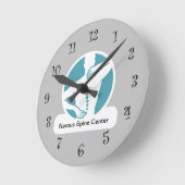 カイロプラクタースパイングラフィックオフィスの壁時計 ラウンド壁時計 (傾斜)