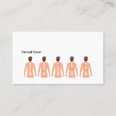 カイロプラクタースパイングラフィックステーマ 名刺 (裏面)