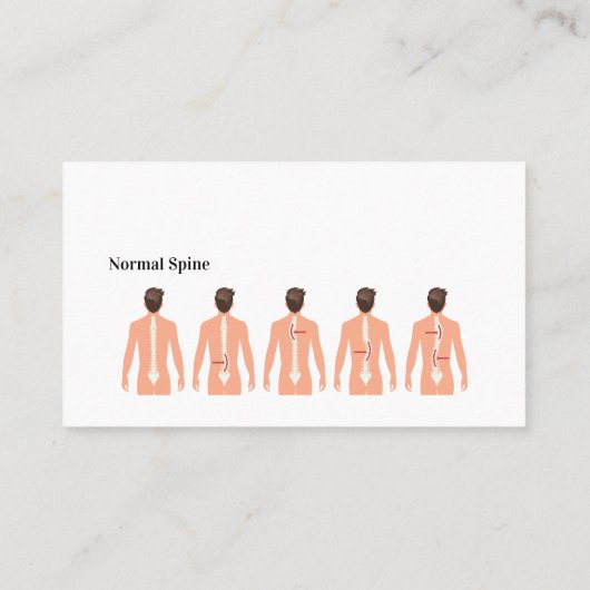 カイロプラクタースパイングラフィックステーマ 名刺 (裏面)