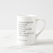 カイロプラクタースSublucation Slayerの同僚 ボーンチャイナマグカップ (右)