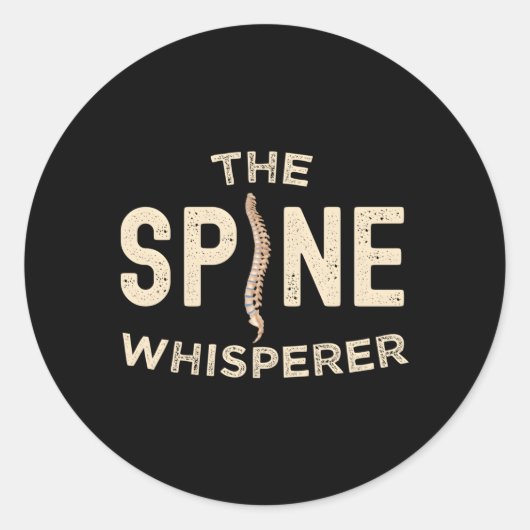 カイロプラクタードライユーモアのジョーク ラウンドシール (正面)