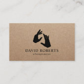 カイロプラクターヒーリングハンドセラピストクラフト 名刺 (正面)