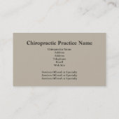 カイロプラクタービジネスCard2 名刺 (裏面)