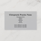 カイロプラクタービジネスCard3 名刺 (裏面)