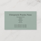 カイロプラクタービジネスCard5 名刺 (裏面)