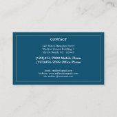 カイロプラクターブルー金ゴールド名刺 名刺 (裏面)