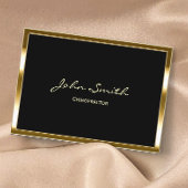 カイロプラクタープロフェッショナル金ゴールド 縁ど 名刺