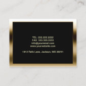 カイロプラクタープロフェッショナル金ゴールド 縁ど 名刺 (裏面)