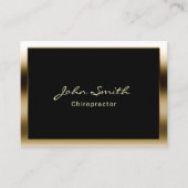 カイロプラクタープロフェッショナル金ゴールド 縁ど 名刺 (正面)