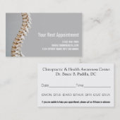 カイロプラクターヘルスアポイントメントカード 予約カード (正面/裏面)