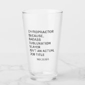 カイロプラクターボーン調整パーソナライズされた剤Gagビール タンブラーグラス (正面)