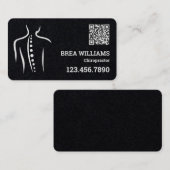 カイロプラクターマッサージセラピストカスタムQR 名刺 (正面/裏面)