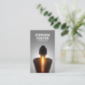 カイロプラクターマッサージセラピストスパインアジャストブラック 名刺 (スタンド正面)