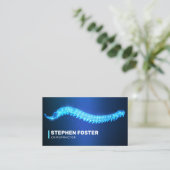 カイロプラクターマッサージセラピストスパインアジャストブルー 名刺 (スタンド正面)