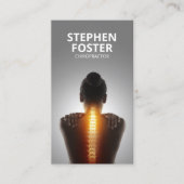 カイロプラクターマッサージセラピストスパイン調整ホワイト 名刺 (正面)