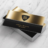 カイロプラクターマッサージセラピスト王室の金ゴールドシールド 名刺