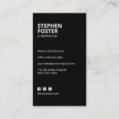 カイロプラクターマッサージセラピードクター金ゴールド背 名刺 (裏面)