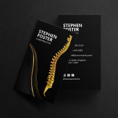 カイロプラクターマッサージセラピードクター金ゴールド背 名刺