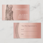 カイロプラクターマッサージセラピーバラ金ゴールドアポイントメント 予約カード (正面/裏面)