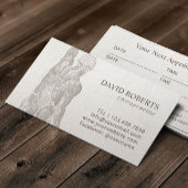 カイロプラクターマッサージセラピープレーンアポイントメント 予約カード