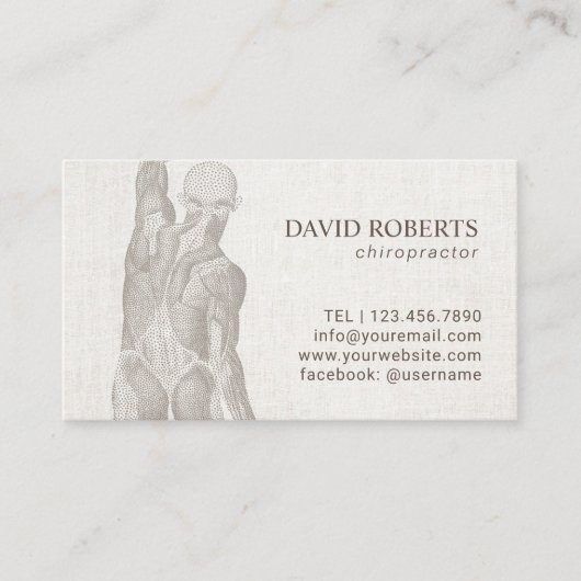 カイロプラクターマッサージセラピープレーンアポイントメント 予約カード (正面)