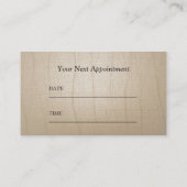 カイロプラクターマッサージセラピーヴィンテージアポイントメント 予約カード (裏面)